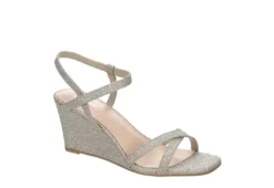 Maripe Womens Lexie Wedge Sandal - Silver