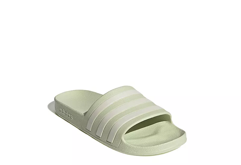 Adidas Womens Adilette Aqua Slide Sandal - Pale Green