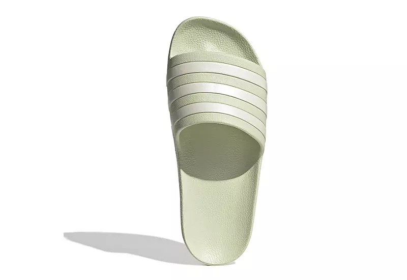 Adidas Womens Adilette Aqua Slide Sandal - Pale Green - Image 4