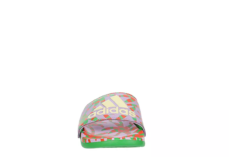 Adidas Womens Adilette Comfort Slide Sandal - Purple - Image 3