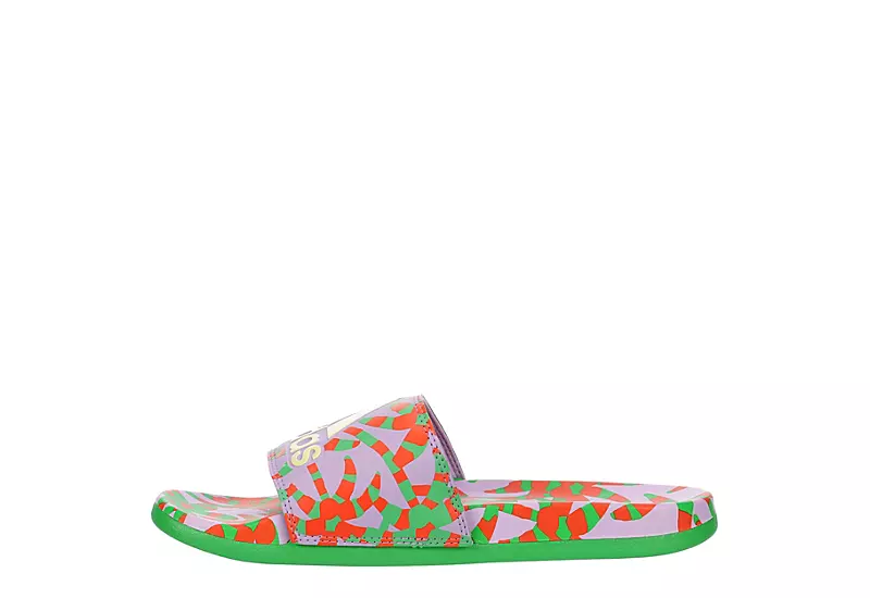 Adidas Womens Adilette Comfort Slide Sandal - Purple - Image 4