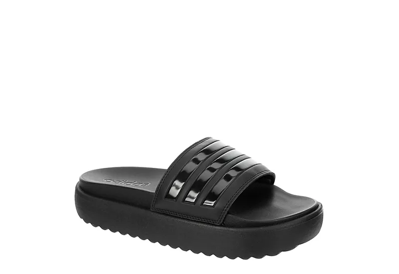 Adidas Womens Adilette Platform Slide Sandal - Black