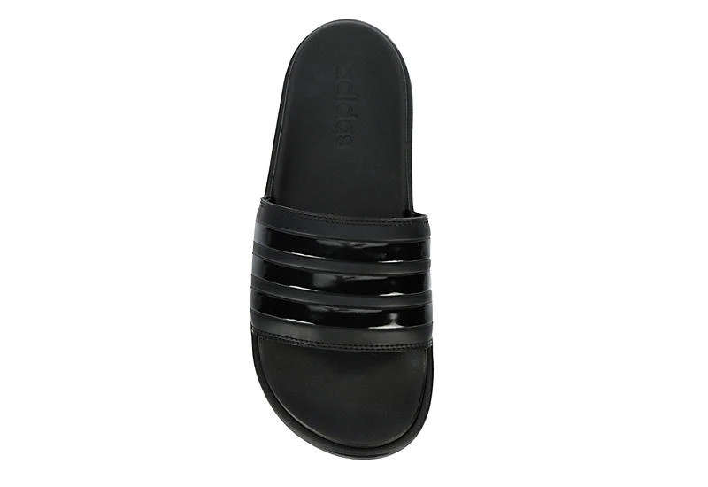 Adidas Womens Adilette Platform Slide Sandal - Black - Image 6