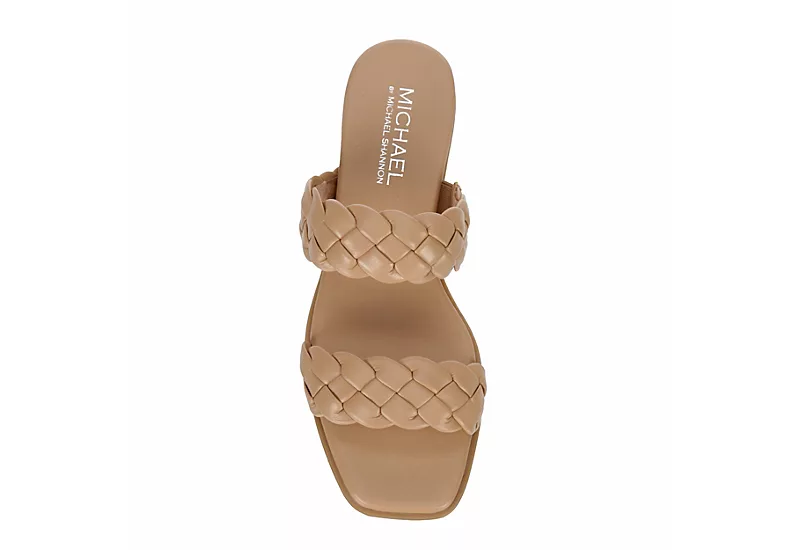 Michael By Michael Shannon Womens Patrice Wedge Sandal - Beige - Image 6