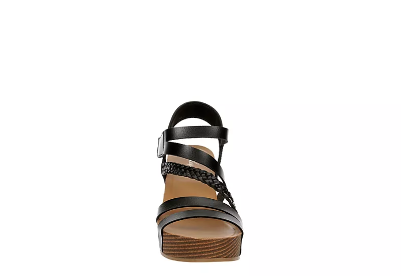Xappeal Womens Maggy Wedge Sandal - Black - Image 3