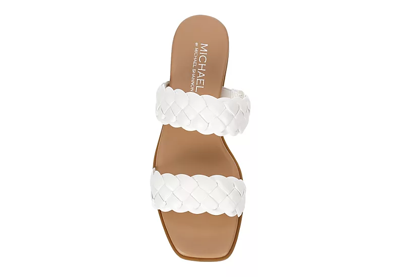 Michael By Michael Shannon Womens Patrice Wedge Sandal - White - Image 6