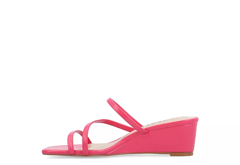Journee Collection Womens Takarah Wedge Slip On Sandal - Pink - Image 4